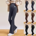 thumbnail image 1 of Antinious Maternity Seamless Narrow Waist Support Flared Loose Elastic Yoga Full Length Pants, 1 of 5