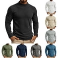 thumbnail image 1 of Antinious Men Long Sleeve Stand Collar Solid Loose Warm Thick Fall Winter Knit Pullover Sweater, 1 of 5