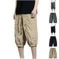 thumbnail image 1 of Antinious Men Solid Drawstring Elastic Waist Pocket Outdoor Shorts, 1 of 5