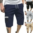 thumbnail image 1 of Antinious Mens Solid Straight Leg Multi Pocket Zipper Cargo Casual Shorts, 1 of 5
