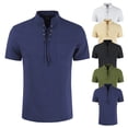 thumbnail image 1 of Antinious Mens Comfy Short Sleeve Collar Regular Casual Shirt,Navy,L, 1 of 3