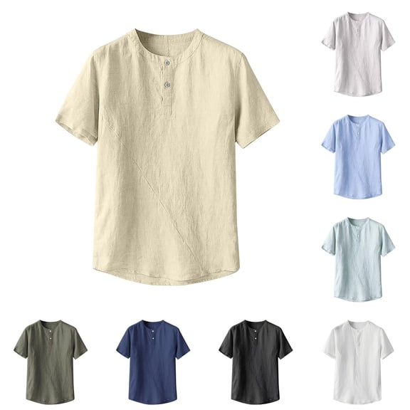 Antinious Mens Summer Beach Shirt,Workout Tops Men,T Shirts for Man Casual Solid Fitting Short Sleeved Round Neck Shirts,White,XXXXL