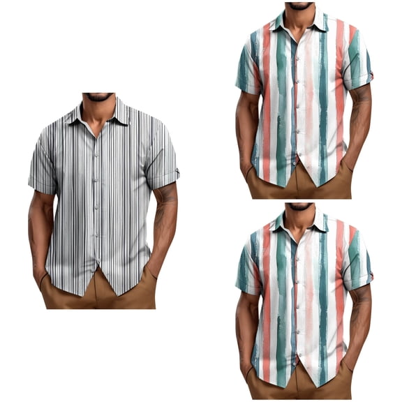 Antinious Mens Summer Beach Shirts,Men Short Sleeve Blouses,Mens Short Sleeve Shirts Button up Casual Loose Bowling Oversized Tshirts,White,M