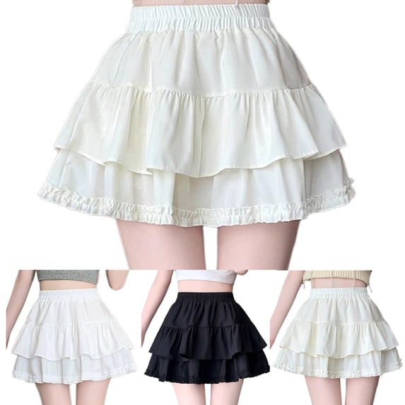 Antinious Mini Skirts for Women,Skirts for Women Trendy,Fall And Winter Slim Temperament Dress Pleated Skirt,Beige,L