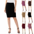 thumbnail image 1 of Antinious Pencil Skirt for Women,Skirts for Women Trendy,Evening Dresses for Women Capless Commuting Fallow Dresses,Khaki,XXL, 1 of 5