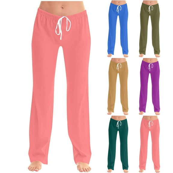 Antinious Plus Size Pants for Women Solid Casual Drawstring Sweatpants,Winter Trousers Pants for Women,Women Sweatpants,S,