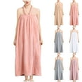 thumbnail image 1 of Antinious Robes for Women Solid Casual Sleeveless Bathrobe Water Absorbent Robe,Holiday!Robes for Women,Women Pajamas Bathrobes,Gray,Free Size, 1 of 5