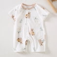 thumbnail image 1 of Antinious Short Sleeve Bodysuits for Kids,Boys And Girls Summer Bodysuit,Child Summer Newborn Printing Round Neck Short Sleeved Short SuitRompers,White,59, 1 of 3