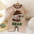 thumbnail image 1 of Antinious Short Sleeve Bodysuits for Kids,Boys And Girls Summer Bodysuit,Summer Clog Newborn Kids Cotton Short Sleeve Crawling Suit Kids Onesie Ha Clothes,Khaki,90, 1 of 3