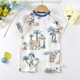 thumbnail image 1 of Antinious Short Sleeve Bodysuits for Kids,Boys And Girls Summer Bodysuit,Summer Short Sleeved Toddler Clothes Kids Jumpsuit Casual Print Clothes For Boys And Open Range Climbing Clothes,White,66, 1 of 3