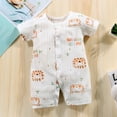 thumbnail image 1 of Antinious Short Sleeve Bodysuits for Kids,Boys And Girls Summer Bodysuit,Toddler Kids Girls Boys Short Sleeve Printed Color T-Shirt Round Neck Jumpsuit Romper,Orange,80, 1 of 3