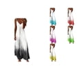 thumbnail image 1 of Antinious Women Camis Sleeveless V-Neck Print Ruched Beach Casual Stylish Long Dress, 1 of 5