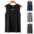 thumbnail image 1 of Antinious Men Winter Patch Seamless Thermal Double Sided Brushed Sleeveless Base Tank Tops, 1 of 5