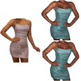thumbnail image 1 of Antinious Women Camis Sleeveless Round Neck Solid Sequin Backless Casual Bodycon Dress, 1 of 5