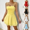 thumbnail image 1 of Antinious Summer Dresses for Women,Womens Dresses for Party,Beach Dresses for Women Suspender Strapless Backless Dress,Yellow,L, 1 of 5
