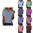 thumbnail image 1 of Antinious Summer Tops for Women Trendy,Sweatshirt for Women,Ladies Printed V-Neck Loose Casual Short Sleeve Top,Orange,XL, 1 of 5