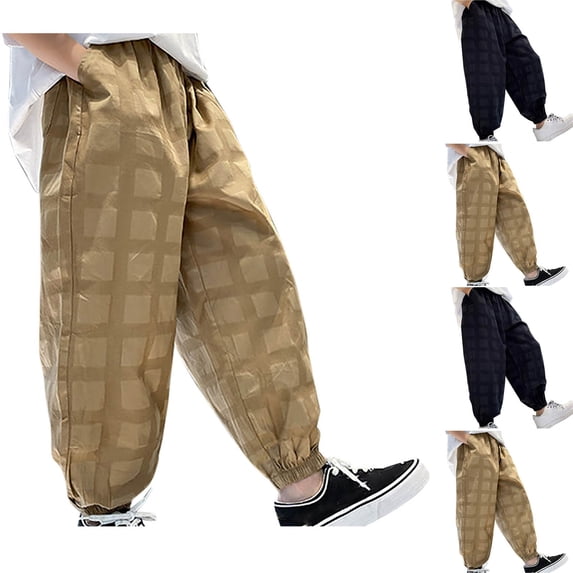 Antinious Toddler Boys Winter Cargo Pants Sweatpants Solid Big Kids Loose Casual Long Trousers,Boys Girls Sweatpants,Kids Jogger Pants,150,