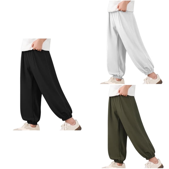 Antinious Toddler Boys Winter Jogger Pants Solid Elastic Waist Cuffed with Pockets Casual Cargo Pants,Boys Girls Sweatpants,Kids Jogger Pants,170,