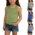 thumbnail image 1 of Antinious Toddler Boys Girls Solid Ribbed Racerback Sleeveless Summer Tank Top, 1 of 5