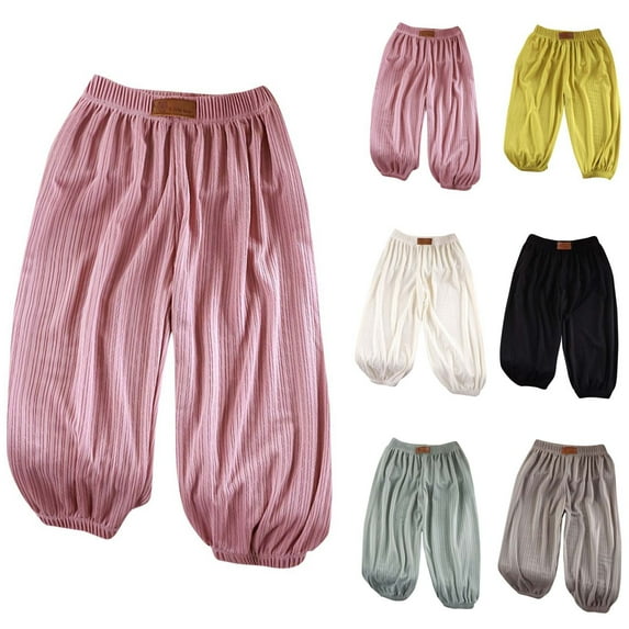 Antinious Toddler Girls Pants Solid Ice Silk Proof Jogger Breathable Sweatpants,Boys Girls Pants,Kids Jogger Pants,100,