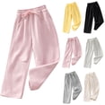 thumbnail image 1 of Antinious Toddler Girls Winter Jogger Pants Solid Pocket Straight Leg Long Sweatpants,Boys Girls Sweatpants,Kids Jogger Pants,150,, 1 of 3