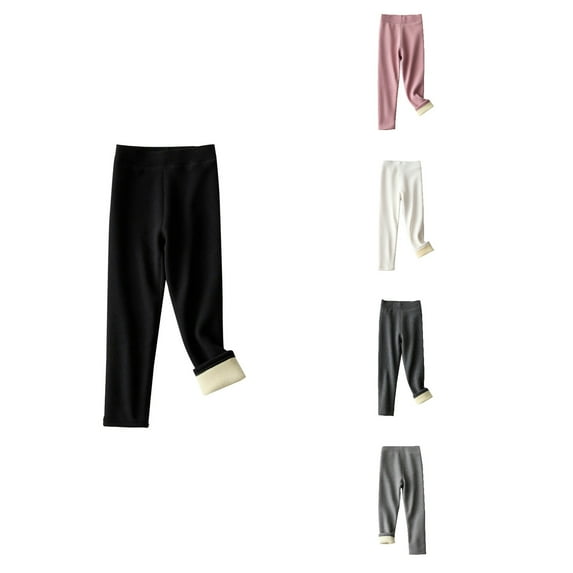 Antinious Toddler Girls Solid Fleece Warm Casual Leggings Wearable Outside Sweatpants,Boys Girls Pants,Kids Jogger Pants,110,