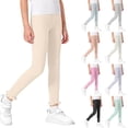 thumbnail image 1 of Antinious Toddler Girls Ice Silk Ruffle Elastic Waist Breathable Casual Full Length Pants 0-1Y, 1 of 5
