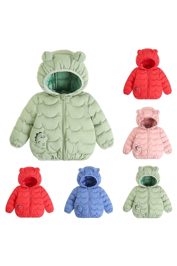 Toddler Girls Winter Hooded Puffer Jacket Warm Long Sleeve Zip Up Hooded Puffer Parkas Outerwear,Sport Coats for Kids,Boys Girls Trench Coat,Blue,80