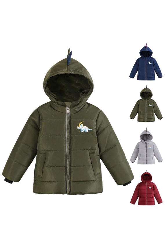 Toddler Girls Winter Hooded Puffer Jacket Warm Long Sleeve Zip Up Hooded Puffer Parkas Outerwear,Sport Coats for Kids,Boys Girls Trench Coat,Navy,90