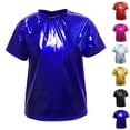 thumbnail image 1 of Antinious Toddler Performance Sequin Short Sleeve Round Neck Blouses Shirts Elastic,Red,130, 1 of 3