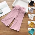 thumbnail image 1 of Antinious Toddler Ruffle Detail Adjustable Drawstring Wide Leg Running Full Length Pants 5-6Y, 1 of 5