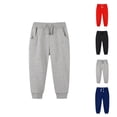 thumbnail image 1 of Antinious Toddler Solid Elastic Waist Drawstring Cuffed Running Full Length Outer Sweatpants 6-7Y, 1 of 4
