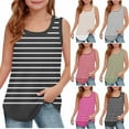 thumbnail image 1 of Antinious Toddler Girls Casual Sleeveless Print Round Neck Breathable Soft Tank Top, 1 of 5