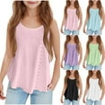 thumbnail image 1 of Antinious Toddler Summer Lightweight Solid Sleeveless Camisole Comfortable Breathable Tank Top,Pink,130, 1 of 5