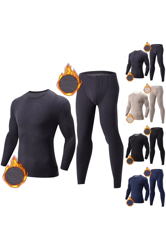 Warm Hooded Sweatshirts Set for Men,Track Suits for Men Set,Mens Pajamas Set Solid Casual Warm Long Sleeve Round Neck Sleepwear Outfits,Beige,XXL