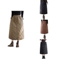 thumbnail image 1 of Antinious Winter Skirts for Women,Skirts for Women Trendy,Dresses for Women Fashion Winter Warm Color Pocket Long Dress,Beige,XL, 1 of 5