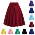 thumbnail image 1 of Antinious Winter Skirts for Women,Skirts for Women Trendy,Mini Skirts for Women Solid Casual Beach Dress with Pockets,Yellow,XL, 1 of 5