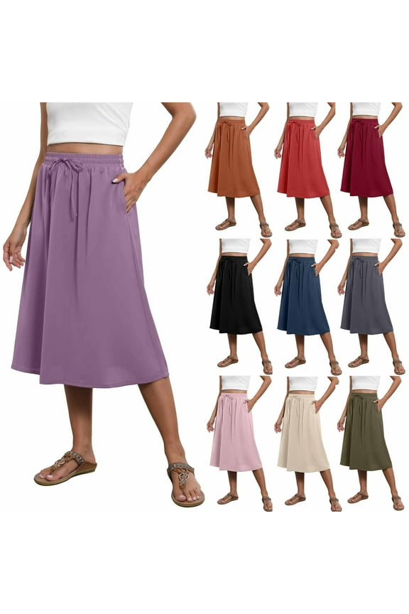 Winter Skirts for Women,Skirts for Women Trendy,Party Dresses for Women Solid Casual Mini Skirts,Red,M