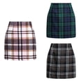 thumbnail image 1 of Antinious Winter Skirts for Women,Skirts for Women Trendy,Plaid Skirts for Women Casual Party Silm Mini Skirts,Coffee,L, 1 of 5