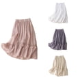 thumbnail image 1 of Antinious Winter Skirts for Women,Skirts for Women Trendy,Silk Skirts for Women Solid Casual Loose Long Skirts,Yellow,M, 1 of 3