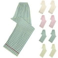 thumbnail image 1 of Antinious Women Casual Plaid Print Length Elastic Waist Sleep Pnats,Women Home Trousers,Fall Pajamas Women Pants,L,, 1 of 3