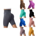 thumbnail image 1 of Antinious Women High Waist Solid Yoga Half Shorts Pants with Lift Support, 1 of 3