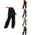 thumbnail image 1 of Antinious Women Jeans Solid Casual Cargo Denim Pants with Pockets,Winter Pants for Women,Jeans for Women,XL,, 1 of 5