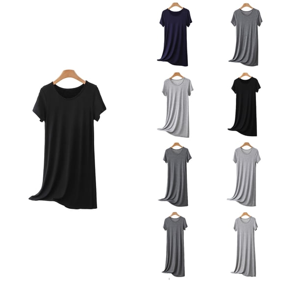Antinious Women Lightweight Short Sleeve Casual Loose Home Wear Daily Leisure Sleepshirts