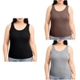 thumbnail image 1 of Antinious Women Plus Size Backless Spaghetti Straps with Chest Pads Tank Top Summer Homewear Soft Undershirt, 1 of 5