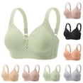 thumbnail image 1 of Antinious Women Plus Size Solid Back Closure Wireless Breathable Comfortable Everyday Bras, 1 of 3