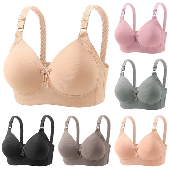 Antinious Women Plus Size Wireless Bras Padded Cup Soft Supportive Cozy
