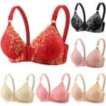 thumbnail image 1 of Antinious Women Plus Size Wireless Bras Push Up Front Closure Breathable, 1 of 3