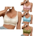 thumbnail image 1 of Antinious Women Seamless Bras Padded Cup Solid Soft Breathable Comfortable Supportive, 1 of 5