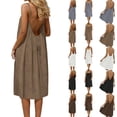 thumbnail image 1 of Antinious Women Solid Backless Loose Mid Length Daily Soft Breathable Sleepshirts, 1 of 5